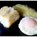 Bacalao con huevo poché