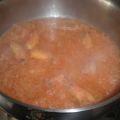 Patatas con chipirones y langostinos