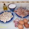 Revuelto de Champiñones con Gambas