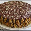Tarta de mousse de chocolate y nueces