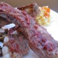 COSTILLAR DE CERDO CON SALSA DE FRAMBUESAS