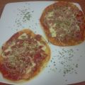 MINIPIZZAS DE SALCHICHON Y PECHUGA DE PAVO