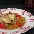 Pollo estofado con castañas