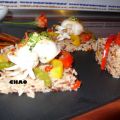 Sepia sobre base de arroz tricolor con huevas[...]