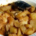 Patatas con bacacalo y setas.