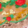 TARTA CARBAYON CON ROSAS de mantequilla