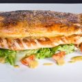 Rulo de cabra al horno con ensalada mixta