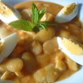 Guiso de alubias con bacalao