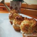 Muffins de cangrejo y queso cremoso