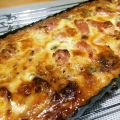 Pastel de salchichas y queso gorgonzola