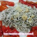 Receta de gulas con pimientos asados