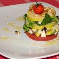 Ensalada de manzana con gelatina de tomate
