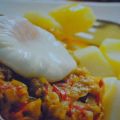 PISTO BLANCO CON PATATAS Y HUEVOS POCHE