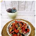 Ensalada de tomate con capellanes.