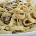 PASTAS CON POLLO Y CHAMPIÑONES