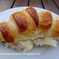 CROISSANTS CON PIÑA, JAMÓN Y PURÉ DE PATATAS