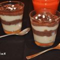 Vasitos de crema y  chocolate