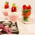 Panacotta de fresas y vainilla. Receta