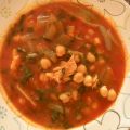 Garbanzos con acelgas y bacalao