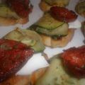 PINCHO DE QUESO FRESCO CON CALABACIN Y CHORIZO