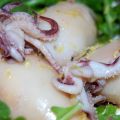 Calamares rellenos de gambas