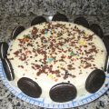 Tarta de chocolate blanco y oreos