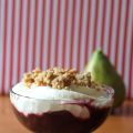 Peras al vino con crema de mascarpone y crumble[...]