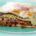 Lasaña de carne y queso