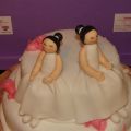 Tarta comunión Maria y Ana