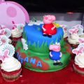 CUP CAKE RED VELVED Y TARTA PEPPA PIG,[...]