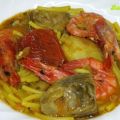 FIDEOS GORDOS CON GAMBAS Y ALCACHOFAS - Paso a[...]
