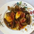Guiso de alcachofas con patatas y jamón
