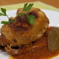 Pollo guisado con pedro ximénez