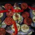 Pescado al horno con verduras