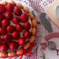 Charlota de fresas y mascarpone