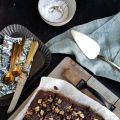 Brownie de plátano con pepitas de chocolate