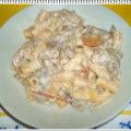 MACARRONES CON CHAMPIÑONES Y QUESITOS