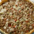 Pastel de hojaldre con carne picada y verduritas
