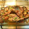 Conejo al horno con setas y aceite de ajo y[...]