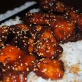 Pollo con miel y sésamo