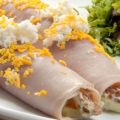 Rollitos de jamón con ensalada Waldorf
