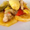 POLLO CON ALCACHOFAS Y VERDURAS