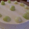 Tarta helada de chocolate blanco
