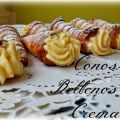 Conos de Hojaldre rellenos de Crema