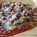 Pizza con tortilla de trigo