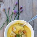 Puré cremoso de calabaza con puerros
