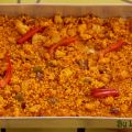 ARROZ AL HORNO EN LLAUNA CON BACALAO Y COLIFLOR
