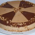 tarta de turrón y chocolate