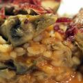 Arroz con alcachofas y jamón