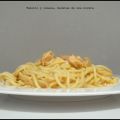 Spaghettis con salmón fresco